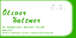oliver waltner business card